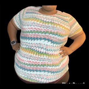 Anthropologie short sleeve sweater size 3X